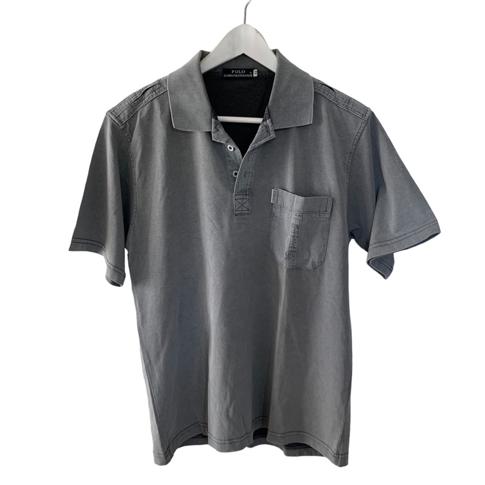 Vintage US Open Polo Team Club Grey Polo Shirt Men’s Size 48 Medium